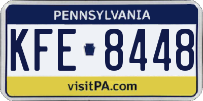 PA license plate KFE8448