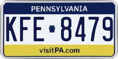 PA license plate KFE8479