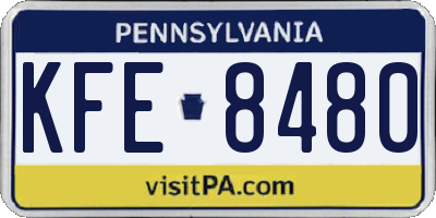 PA license plate KFE8480
