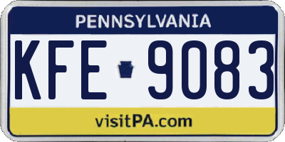 PA license plate KFE9083