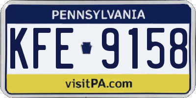 PA license plate KFE9158