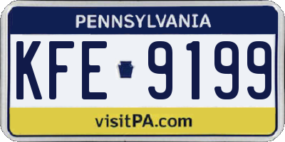 PA license plate KFE9199