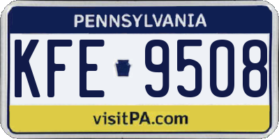 PA license plate KFE9508