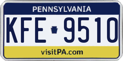 PA license plate KFE9510