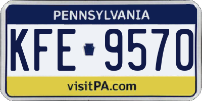 PA license plate KFE9570