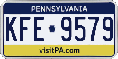 PA license plate KFE9579