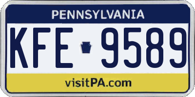 PA license plate KFE9589