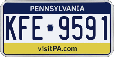 PA license plate KFE9591