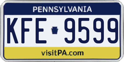 PA license plate KFE9599
