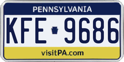 PA license plate KFE9686