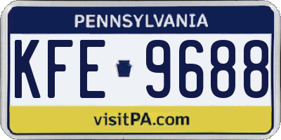 PA license plate KFE9688