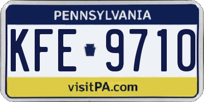 PA license plate KFE9710
