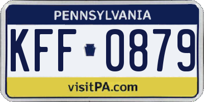 PA license plate KFF0879