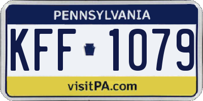 PA license plate KFF1079