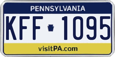 PA license plate KFF1095