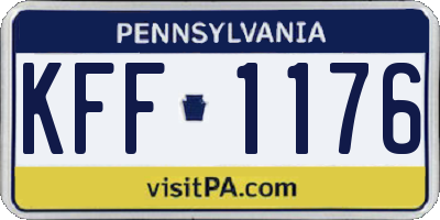 PA license plate KFF1176