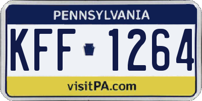 PA license plate KFF1264
