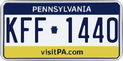 PA license plate KFF1440