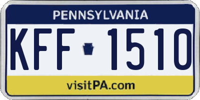 PA license plate KFF1510