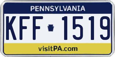 PA license plate KFF1519