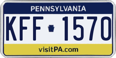 PA license plate KFF1570