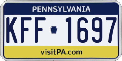 PA license plate KFF1697