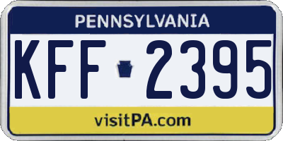PA license plate KFF2395