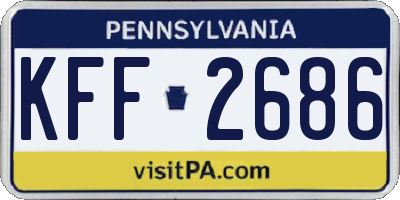 PA license plate KFF2686