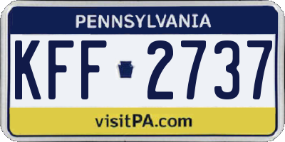 PA license plate KFF2737