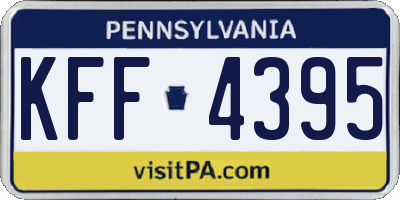 PA license plate KFF4395