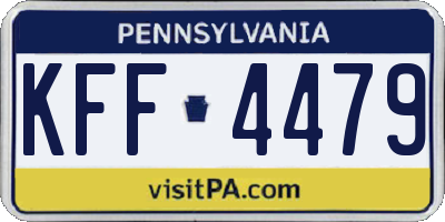 PA license plate KFF4479
