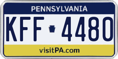 PA license plate KFF4480