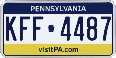 PA license plate KFF4487