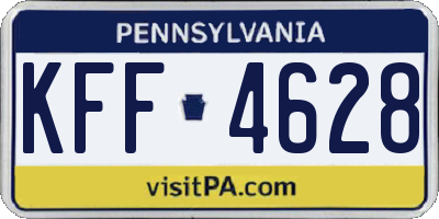 PA license plate KFF4628