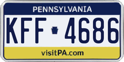 PA license plate KFF4686