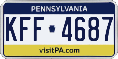 PA license plate KFF4687