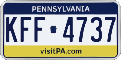PA license plate KFF4737