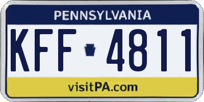 PA license plate KFF4811