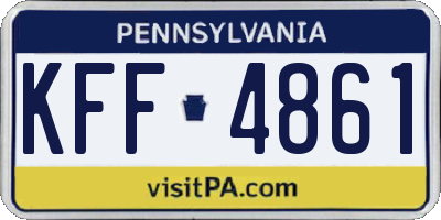 PA license plate KFF4861