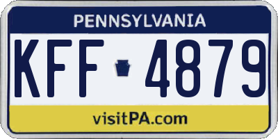 PA license plate KFF4879