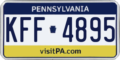 PA license plate KFF4895