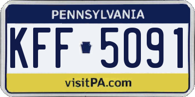 PA license plate KFF5091