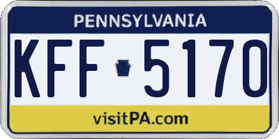 PA license plate KFF5170