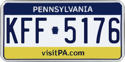 PA license plate KFF5176