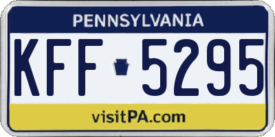 PA license plate KFF5295