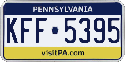 PA license plate KFF5395
