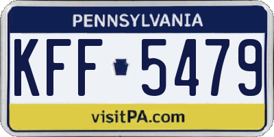 PA license plate KFF5479