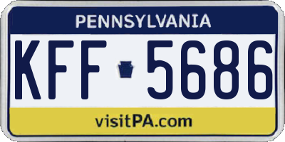 PA license plate KFF5686