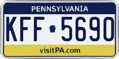 PA license plate KFF5690