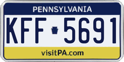 PA license plate KFF5691